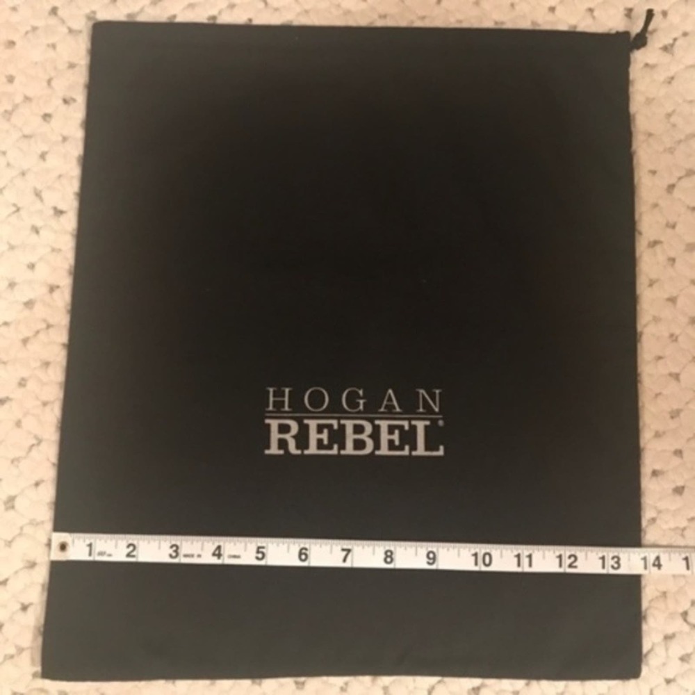 Hogan Rebel Black Purse Large dust Bag purse NEW 16" 14" large NEW - Picture 4 of 5